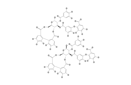 #3;2-O-GALLOYL-3-O-(3,4,5,6,7-PENTAHYDROXYBIPHENYLETHER-8A-CARBOXYLIC-ACID-1-CARBOXYLOYL)-(S)-4,6-HEXAHYDROXY-BIPHENOYL-(ALPHA/BETA)-(4)-C-(1)-GLUCOPYRANOSE