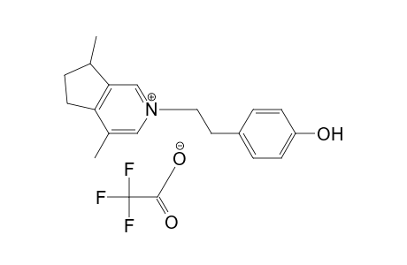 5H-2-Pyrindinium, 6,7-dihydro-2-(p-hydroxyphenethyl)-4,7-dimethyl-, salt with trifluoroacetic acid (1:1)
