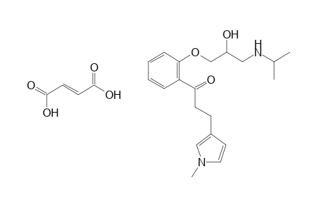 1-Propanone, 1-[2-[2-hydroxy-3-[(1-methylethyl)amino]propoxy]phenyl]-3-(1-methyl-1H-pyrrol-3-yl)-, (E)-2-butenedioate (2:1) (salt)