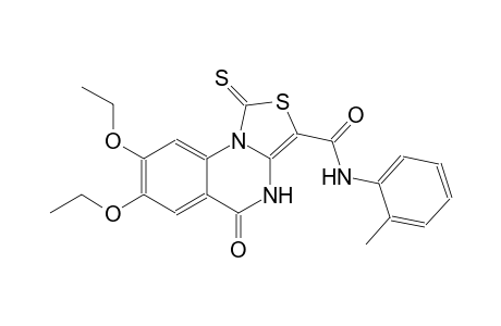 thiazolo[3,4-a]quinazoline-3-carboxamide, 7,8-diethoxy-4,5-dihydro-N-(2-methylphenyl)-5-oxo-1-thioxo-