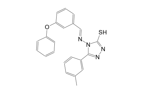 5-(3-methylphenyl)-4-{[(E)-(3-phenoxyphenyl)methylidene]amino}-4H-1,2,4-triazol-3-yl hydrosulfide