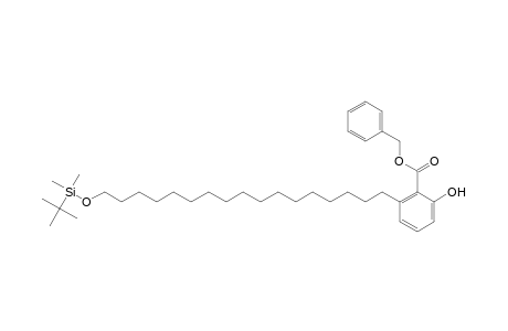 2-Hydroxy-6-{[(16R)-tert-butyldimethylsilyloxy]heptadecyl}benzoic acid benzyl ester
