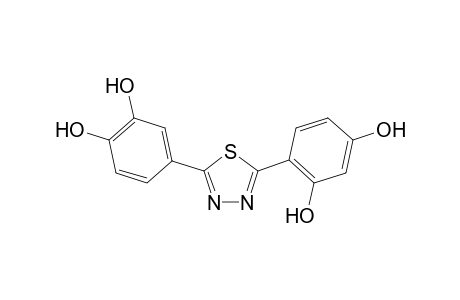 4-(5-(3,4-Dihydroxyphenyl)-1,3,4-thiadiazol-2-yl)benzene- 1,3-diol