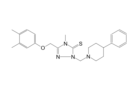 3H-1,2,4-triazole-3-thione, 5-[(3,4-dimethylphenoxy)methyl]-2,4-dihydro-4-methyl-2-[(4-phenyl-1-piperidinyl)methyl]-