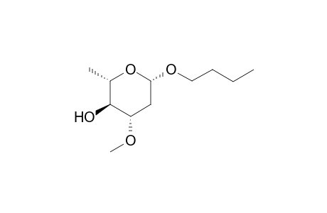 n-Butyl 2,6-Dideoxy-3-O-methyl-.beta.,DL-arabino-hexopyranoside
