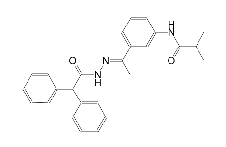 N-{3-[(1E)-N-(diphenylacetyl)ethanehydrazonoyl]phenyl}-2-methylpropanamide