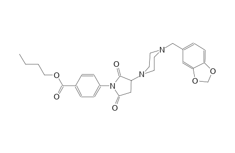 benzoic acid, 4-[3-[4-(1,3-benzodioxol-5-ylmethyl)-1-piperazinyl]-2,5-dioxo-1-pyrrolidinyl]-, butyl ester
