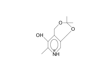 9-Hydroxy-3,3,8-trimethyl-1H,5H-dihydro-1,3-dioxepino(5,6-C)pyridinium cation
