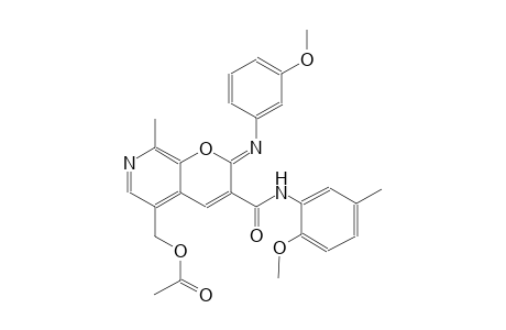 2H-pyrano[2,3-c]pyridine-3-carboxamide, 5-[(acetyloxy)methyl]-N-(2-methoxy-5-methylphenyl)-2-[(3-methoxyphenyl)imino]-8-methyl-, (2Z)-