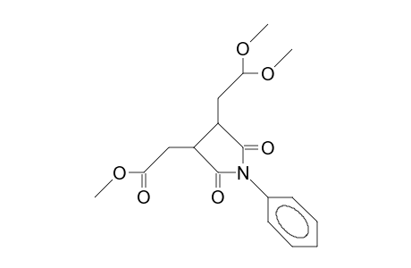 cis-3-(2,2-Dimethoxy-ethyl)-4-methoxycarbonylmethyl-1-phenyl-pyrrole-2,5-(3H,4H)-dione