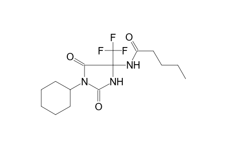 N-[1-cyclohexyl-2,5-dioxo-4-(trifluoromethyl)-4-imidazolidinyl]pentanamide