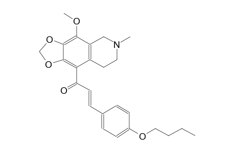 (2E)-3-(4-butoxyphenyl)-1-(4-methoxy-6-methyl-5,6,7,8-tetrahydro[1,3]dioxolo[4,5-g]isoquinolin-9-yl)-2-propen-1-one