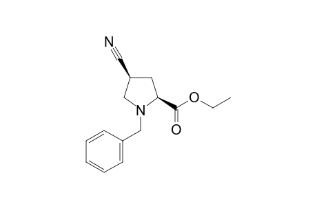 (2S,4S)-1-(benzyl)-4-cyano-pyrrolidine-2-carboxylic acid ethyl ester