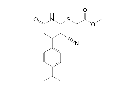 acetic acid, [[3-cyano-1,4,5,6-tetrahydro-4-[4-(1-methylethyl)phenyl]-6-oxo-2-pyridinyl]thio]-, methyl ester
