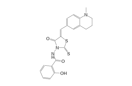 benzamide, 2-hydroxy-N-[(5Z)-4-oxo-5-[(1,2,3,4-tetrahydro-1-methyl-6-quinolinyl)methylene]-2-thioxothiazolidinyl]-