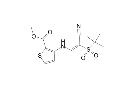 Thiophene-2-carboxylic acid, 3-(2-tert-butylsulfonyl-2-cyanoethenylamino)-, methyl ester