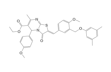 ethyl (2Z)-2-{3-[(3,5-dimethylphenoxy)methyl]-4-methoxybenzylidene}-5-(4-methoxyphenyl)-7-methyl-3-oxo-2,3-dihydro-5H-[1,3]thiazolo[3,2-a]pyrimidine-6-carboxylate