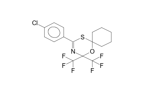6,6-BIS(TRIFLUOROMETHYL)-4-(4-CHLOROPHENYL)-2,2-CYCLOHEXANO-6H-1,3,5-OXATHIAZINE