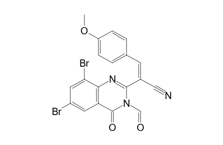 2-(6',8'-Dibromo-3'-formyl-4'-oxo-3',4'-dihydroquinazolin-2'-yl)-3-(p-methoxyphenyl)-acrylonitrile