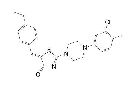 (5Z)-2-[4-(3-chloro-4-methylphenyl)-1-piperazinyl]-5-(4-ethylbenzylidene)-1,3-thiazol-4(5H)-one