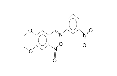 1,2-dimethoxy-4-nitro-5E-(2-methyl-3-nitrophenyliminomethyl)benzene