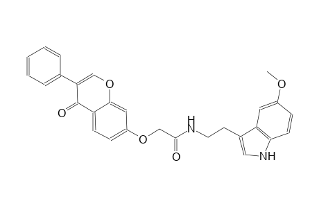 acetamide, N-[2-(5-methoxy-1H-indol-3-yl)ethyl]-2-[(4-oxo-3-phenyl-4H-1-benzopyran-7-yl)oxy]-