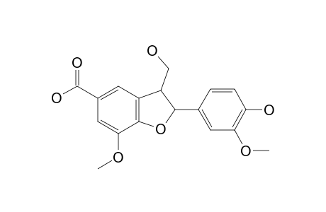 2,3-DIHYDRO-2-(4-HYDROXY-3-METHOXYPHENYL)-3-HYDROXYMETHYL-7-METHOXYBENZOFURAN-5-CARBOXYLIC-ACID