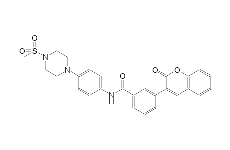 N-{4-[4-(methylsulfonyl)-1-piperazinyl]phenyl}-3-(2-oxo-2H-chromen-3-yl)benzamide