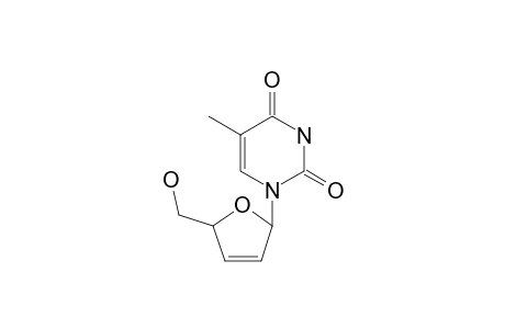 1-(2,3-Deoxy-.beta.,D-glycero-pent-2-enofuranosyl)thymine