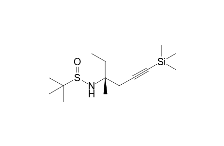 (3R,RS)-N-(tert-Butylsulfinyl)-3-methyl-6-(trimethylsilyl)hex-5-yn-3-amine