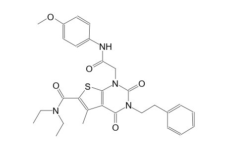 thieno[2,3-d]pyrimidine-1-acetamide, 6-[(diethylamino)carbonyl]-1,2,3,4-tetrahydro-N-(4-methoxyphenyl)-5-methyl-2,4-dioxo-3-(2-phenylethyl)-
