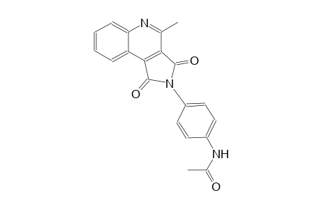 N-[4-(4-methyl-1,3-dioxo-1,3-dihydro-2H-pyrrolo[3,4-c]quinolin-2-yl)phenyl]acetamide