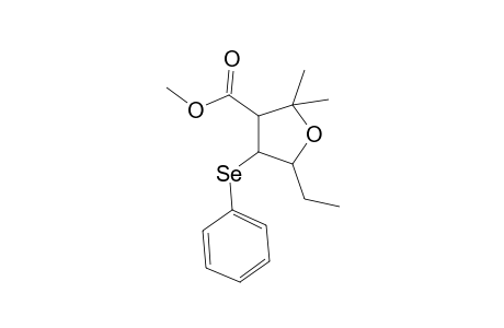 Methyl (3SR,4RS,5SR)-5-ethyl-2,2-dimethyl-4-(phenylseleno)tetrahydro-3-furancarboxylate