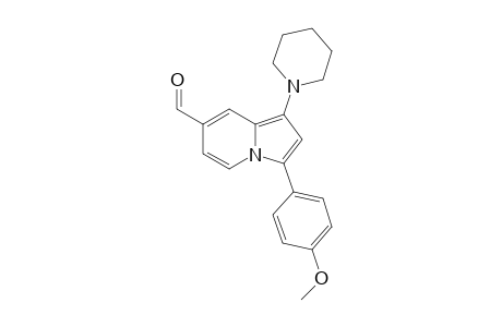 3-(4-Methoxyphenyl)-1-(piperidin-1-yl)indolizine-7-carbaldehyde