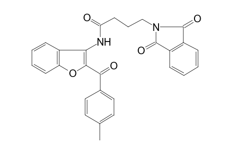 4-(1,3-dioxo-2-isoindolyl)-N-[2-[(4-methylphenyl)-oxomethyl]-3-benzofuranyl]butanamide
