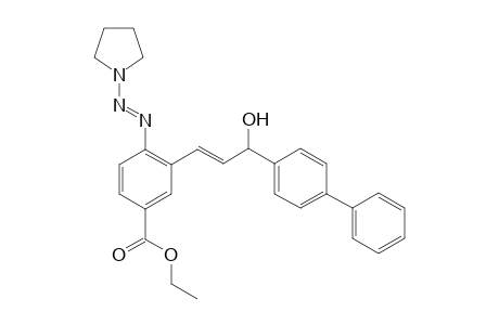 Ethyl-3-((E)-3-(biphenyl-4-yl)-3-hydroxyprop-1-enyl)-4-((E)-pyrrolidin-1-yldiazenyl)benzoate