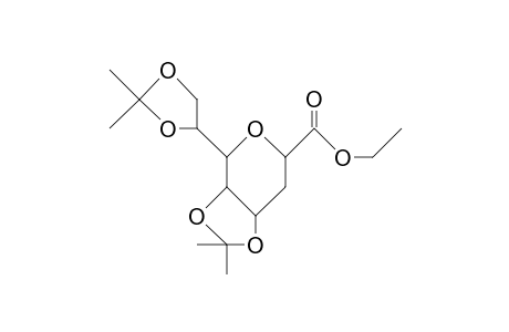 2,6-Anhydro-3-deoxy-4,5:7,8-diisopropylidene-D-glycero-D-talo-octonic acid, ethyl ester