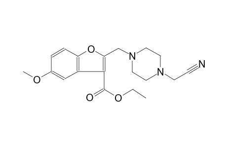 ethyl 2-{[4-(cyanomethyl)-1-piperazinyl]methyl}-5-methoxy-1-benzofuran-3-carboxylate