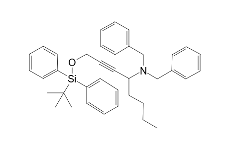 N,N-Dibenzyl-1-{[tert-butyl(diphenyl)silyl]oxy]-2-octyn-4-amine