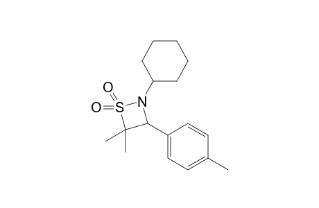 2-Cyclohexyl-4,4-dimethyl-3-(4-methylphenyl)-1,2-thiazetidine 1,1-dioxide