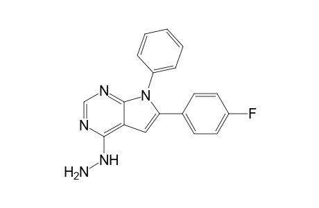 6-(4-Fluorophenyl)-7-phenyl-4-hydrazino-7H-pyrrolo[2,3-d]pyrimidine