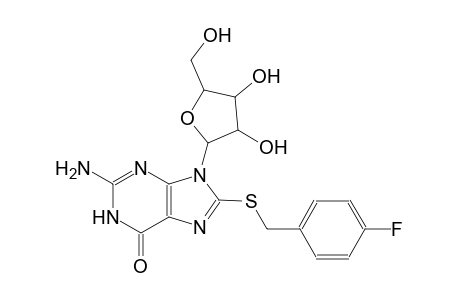 2-amino-9-((2R,3R,4S,5R)-3,4-dihydroxy-5-(hydroxymethyl)tetrahydrofuran-2-yl)-8-((4-fluorobenzyl)thio)-1H-purin-6(9H)-one