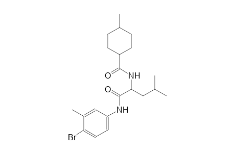 N-{1-[(4-bromo-3-methylanilino)carbonyl]-3-methylbutyl}-4-methylcyclohexanecarboxamide