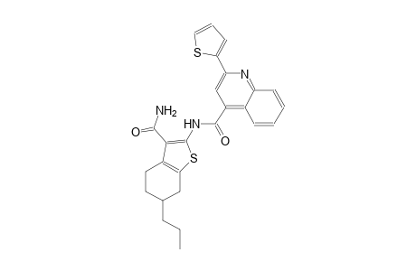 N-[3-(aminocarbonyl)-6-propyl-4,5,6,7-tetrahydro-1-benzothien-2-yl]-2-(2-thienyl)-4-quinolinecarboxamide