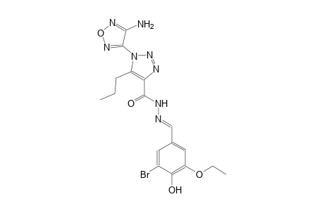 1-(4-amino-1,2,5-oxadiazol-3-yl)-N'-[(E)-(3-bromo-5-ethoxy-4-hydroxyphenyl)methylidene]-5-propyl-1H-1,2,3-triazole-4-carbohydrazide
