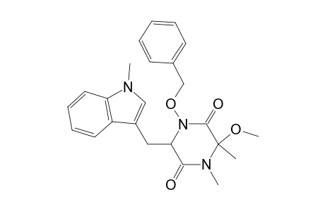 2,5-Piperazinedione, 3-methoxy-3,4-dimethyl-6-[(1-methyl-1H-indol-3-yl)methyl]-1-(phenylmethoxy)-, trans-(.+-.)-