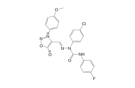 3-(4-Methoxyphenyl)sydnon-4-ylaldehyde 2-(4-chlorophenyl)-4-(4-fluorophenyl)semicarbazone