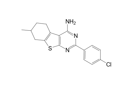 2-(4-Chlorophenyl)-5,6,7,8-tetrahydro-7-methyl[1]benzothieno[2,3-d]pyrimidin-4-amine