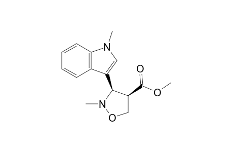 (3R,4R)-2-methyl-3-(1-methyl-3-indolyl)-4-isoxazolidinecarboxylic acid methyl ester
