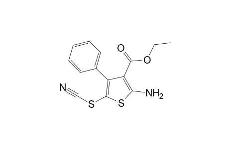 Ethyl 2-amino-5-(cyanosulfanyl)-4-phenyl-3-thiophenecarboxylate